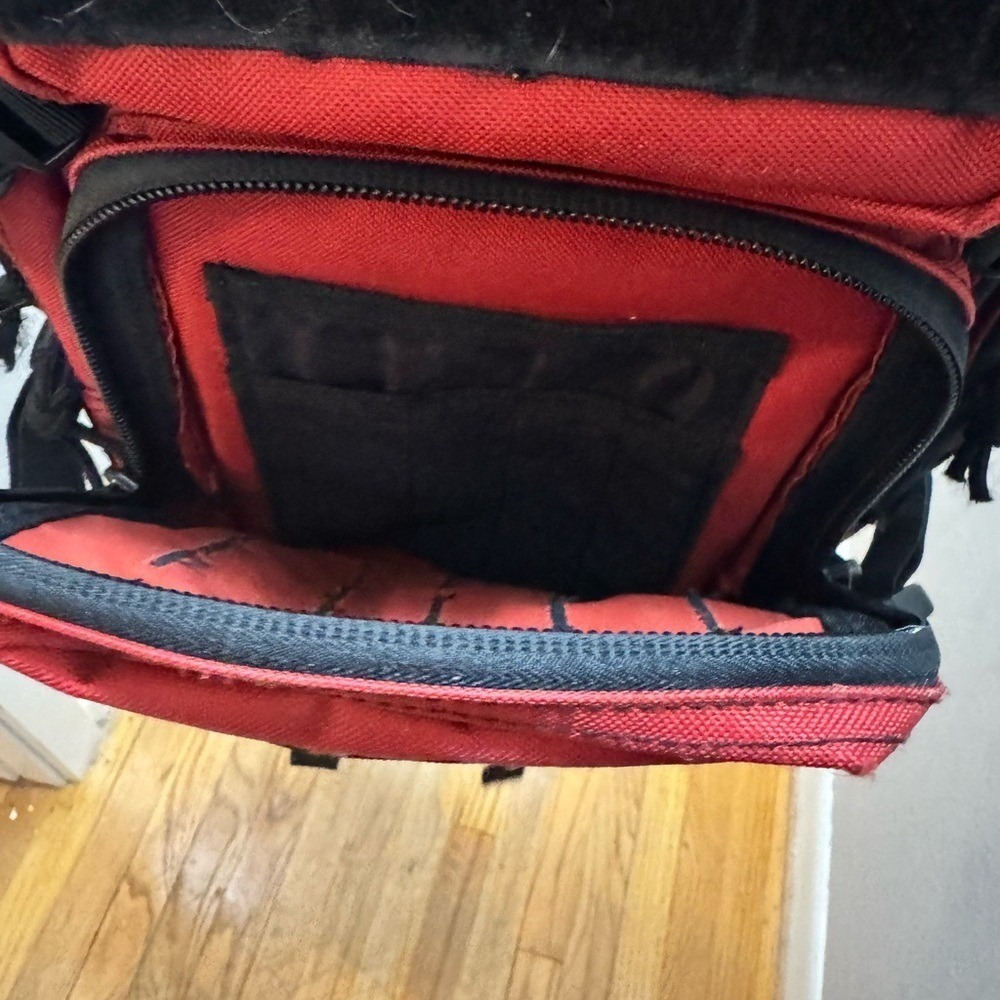 Rugged Red And Black Backpack - image 7